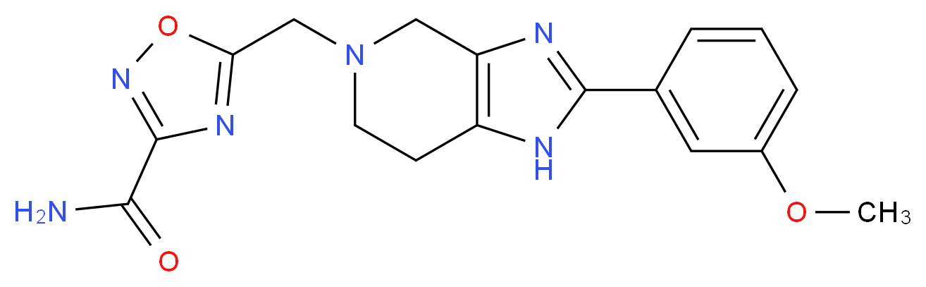 5-{[2-(3-methoxyphenyl)-1,4,6,7-tetrahydro-5H-imidazo[4,5-c]pyridin-5-yl]methyl}-1,2,4-oxadiazole-3-carboxamide_Molecular_structure_CAS_)