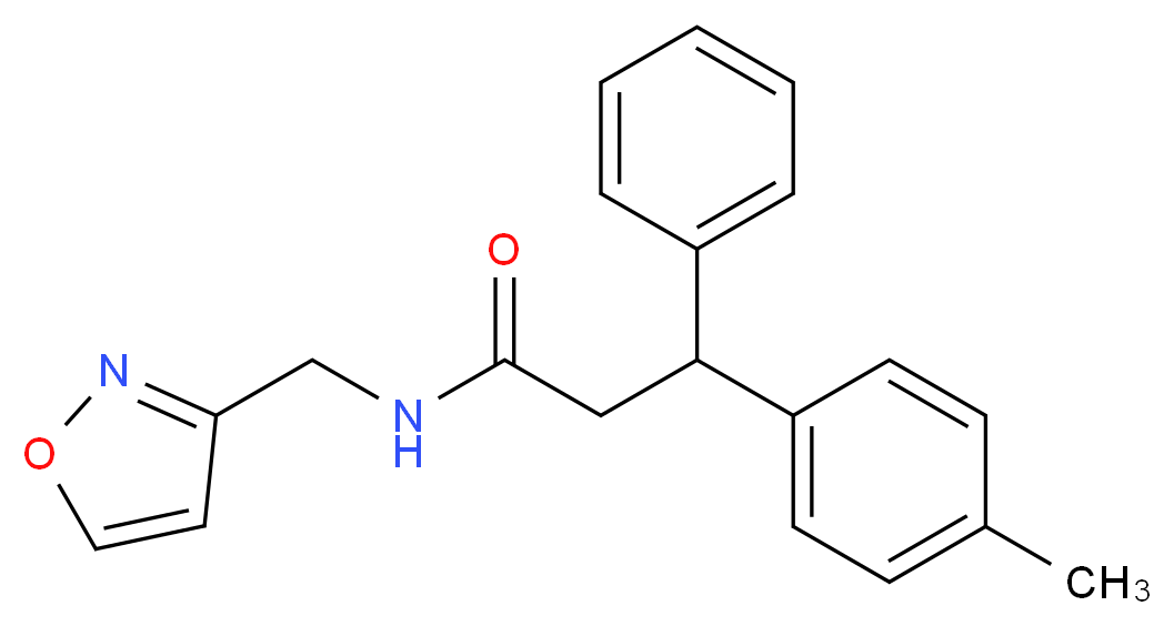 N-(isoxazol-3-ylmethyl)-3-(4-methylphenyl)-3-phenylpropanamide_Molecular_structure_CAS_)