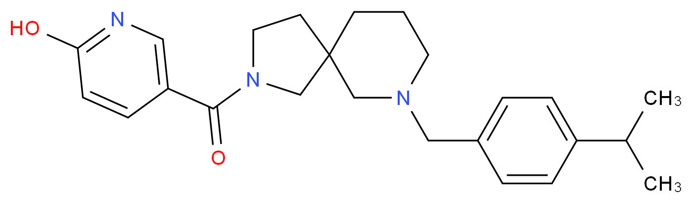 5-{[7-(4-isopropylbenzyl)-2,7-diazaspiro[4.5]dec-2-yl]carbonyl}-2-pyridinol_Molecular_structure_CAS_)