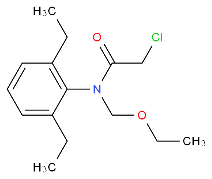 2-chloro-N-(2,6-diethylphenyl)-N-(ethoxymethyl)acetamide_Molecular_structure_CAS_)