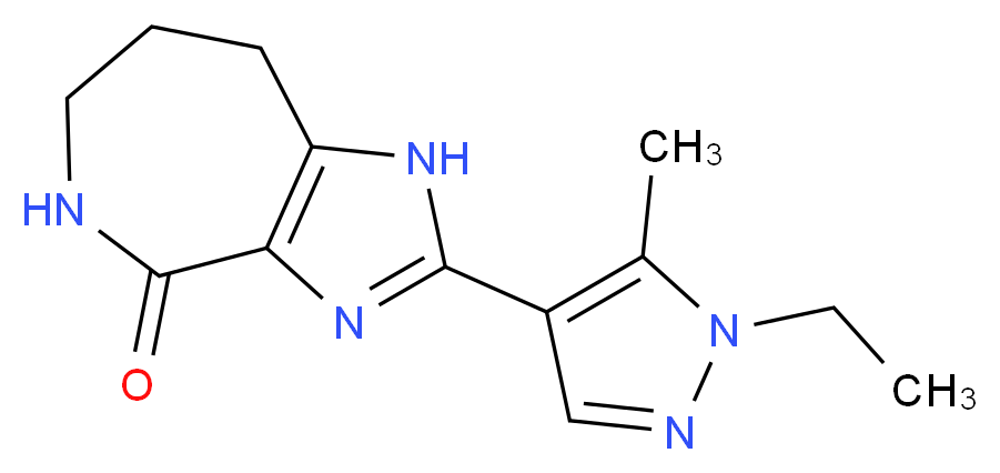 2-(1-ethyl-5-methyl-1H-pyrazol-4-yl)-5,6,7,8-tetrahydroimidazo[4,5-c]azepin-4(1H)-one_Molecular_structure_CAS_)