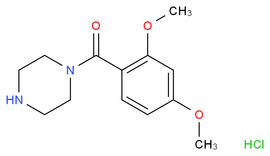 1-[(2,4-dimethoxyphenyl)carbonyl]piperazine hydrochloride_Molecular_structure_CAS_)