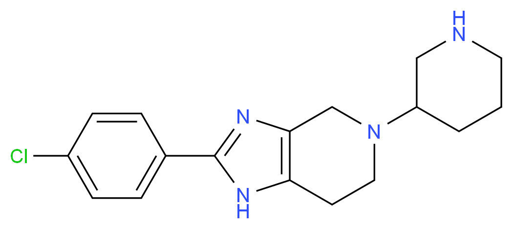 2-(4-chlorophenyl)-5-piperidin-3-yl-4,5,6,7-tetrahydro-1H-imidazo[4,5-c]pyridine_Molecular_structure_CAS_)