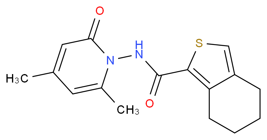 N-(4,6-dimethyl-2-oxopyridin-1(2H)-yl)-4,5,6,7-tetrahydro-2-benzothiophene-1-carboxamide_Molecular_structure_CAS_)