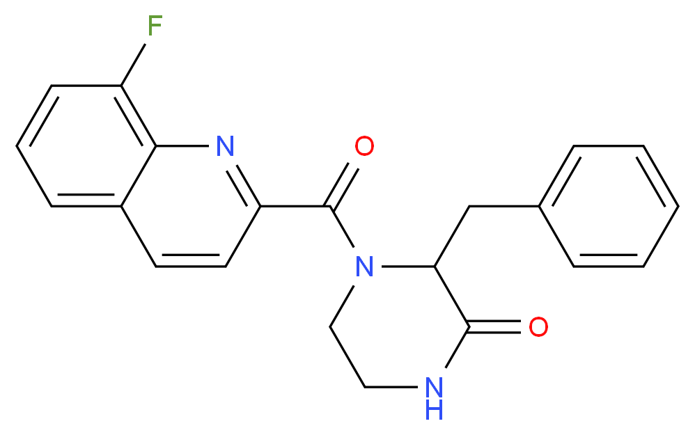 3-benzyl-4-[(8-fluoro-2-quinolinyl)carbonyl]-2-piperazinone_Molecular_structure_CAS_)