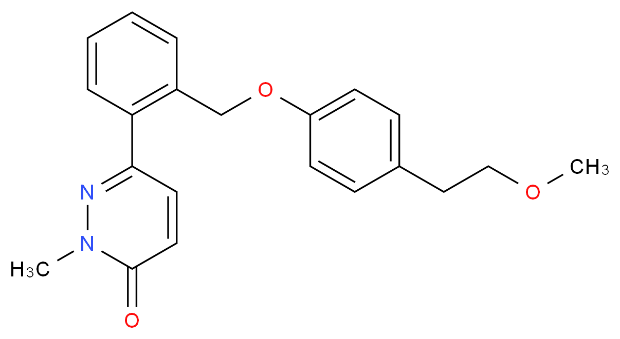 6-(2-{[4-(2-methoxyethyl)phenoxy]methyl}phenyl)-2-methylpyridazin-3(2H)-one_Molecular_structure_CAS_)