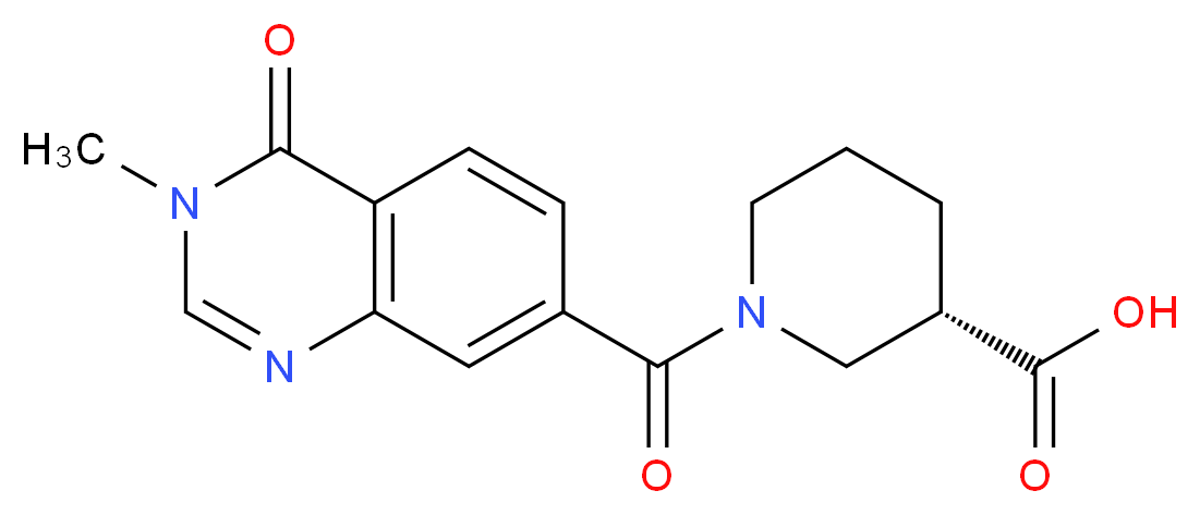 (3S)-1-[(3-methyl-4-oxo-3,4-dihydroquinazolin-7-yl)carbonyl]piperidine-3-carboxylic acid_Molecular_structure_CAS_)
