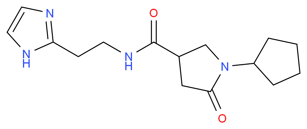 1-cyclopentyl-N-[2-(1H-imidazol-2-yl)ethyl]-5-oxopyrrolidine-3-carboxamide_Molecular_structure_CAS_)