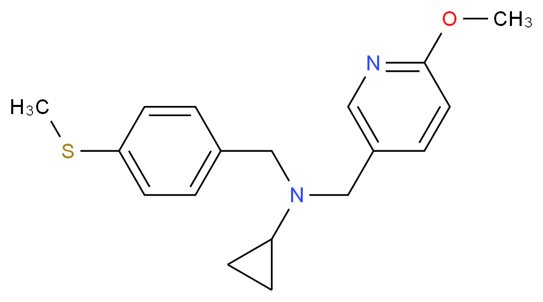 N-[(6-methoxypyridin-3-yl)methyl]-N-[4-(methylthio)benzyl]cyclopropanamine_Molecular_structure_CAS_)