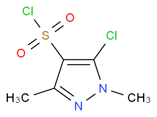 5-Chloro-1,3-dimethyl-1H-pyrazole-4-sulphonyl chloride_Molecular_structure_CAS_88398-93-0)