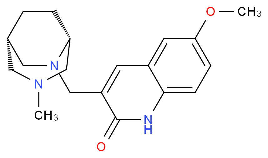 6-methoxy-3-{[(1S*,5R*)-3-methyl-3,6-diazabicyclo[3.2.2]non-6-yl]methyl}-2(1H)-quinolinone_Molecular_structure_CAS_)