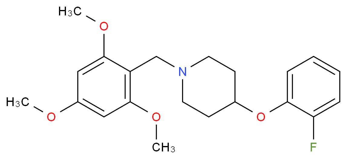 4-(2-fluorophenoxy)-1-(2,4,6-trimethoxybenzyl)piperidine_Molecular_structure_CAS_)