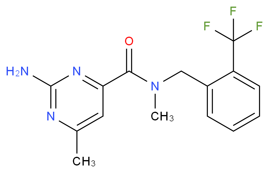 2-amino-N,6-dimethyl-N-[2-(trifluoromethyl)benzyl]pyrimidine-4-carboxamide_Molecular_structure_CAS_)