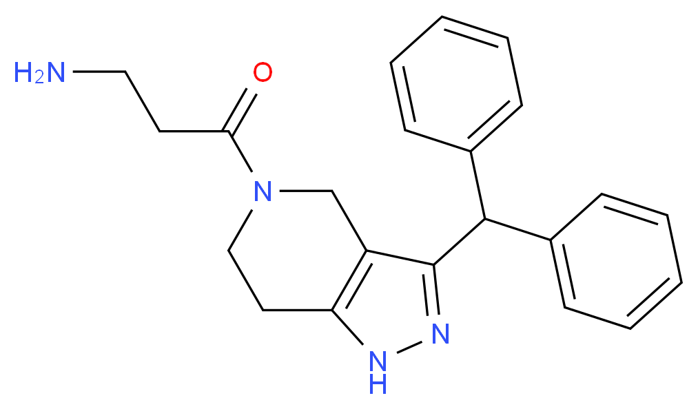 3-[3-(diphenylmethyl)-1,4,6,7-tetrahydro-5H-pyrazolo[4,3-c]pyridin-5-yl]-3-oxopropan-1-amine_Molecular_structure_CAS_)