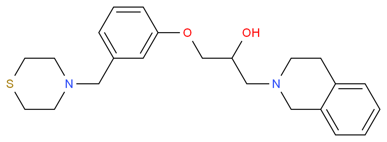 1-(3,4-dihydro-2(1H)-isoquinolinyl)-3-[3-(4-thiomorpholinylmethyl)phenoxy]-2-propanol_Molecular_structure_CAS_)