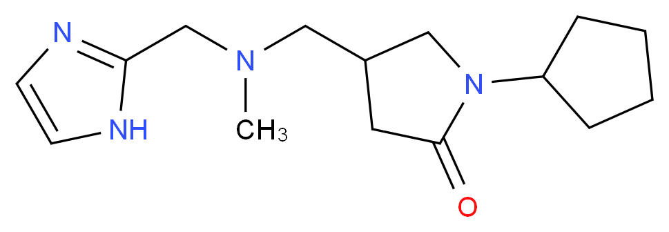 1-cyclopentyl-4-{[(1H-imidazol-2-ylmethyl)(methyl)amino]methyl}pyrrolidin-2-one_Molecular_structure_CAS_)