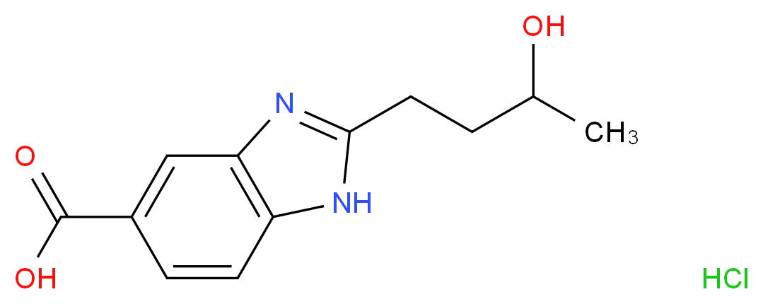 2-(3-Hydroxy-butyl)-1H-benzoimidazole-5-carboxylic acid hydrochloride_Molecular_structure_CAS_436099-55-7)