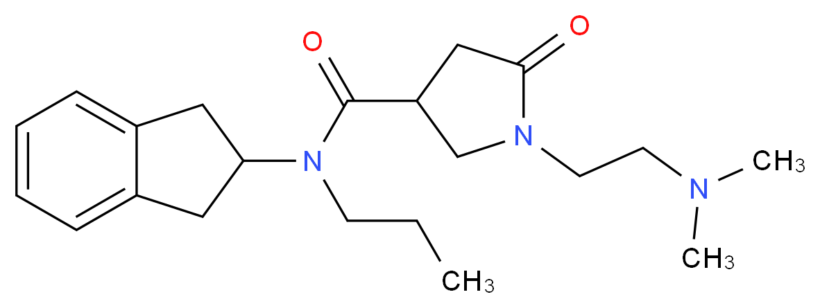 N-(2,3-dihydro-1H-inden-2-yl)-1-[2-(dimethylamino)ethyl]-5-oxo-N-propyl-3-pyrrolidinecarboxamide_Molecular_structure_CAS_)