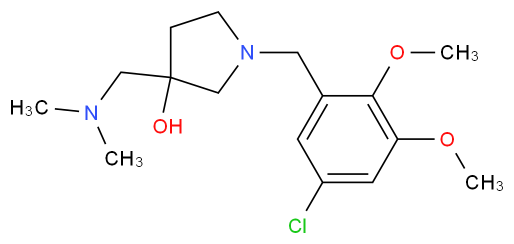1-(5-chloro-2,3-dimethoxybenzyl)-3-[(dimethylamino)methyl]-3-pyrrolidinol_Molecular_structure_CAS_)