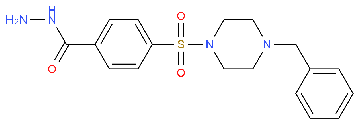 4-[(4-benzylpiperazin-1-yl)sulfonyl]benzohydrazide_Molecular_structure_CAS_)