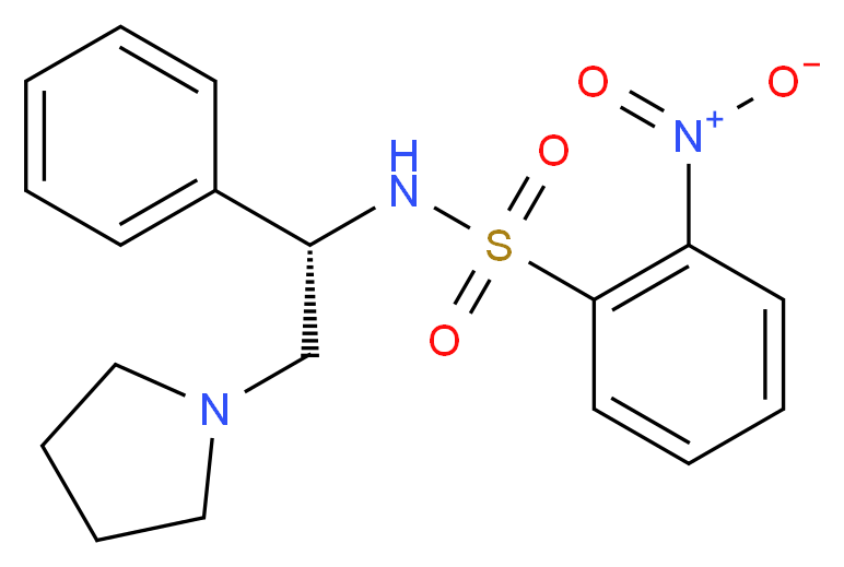 (S)-2-NITRO-N-(1-PHENYL-2-PYRROLIDIN-1-YL-ETHYL)-BENZENESULFONAMIDE_Molecular_structure_CAS_675602-60-5)