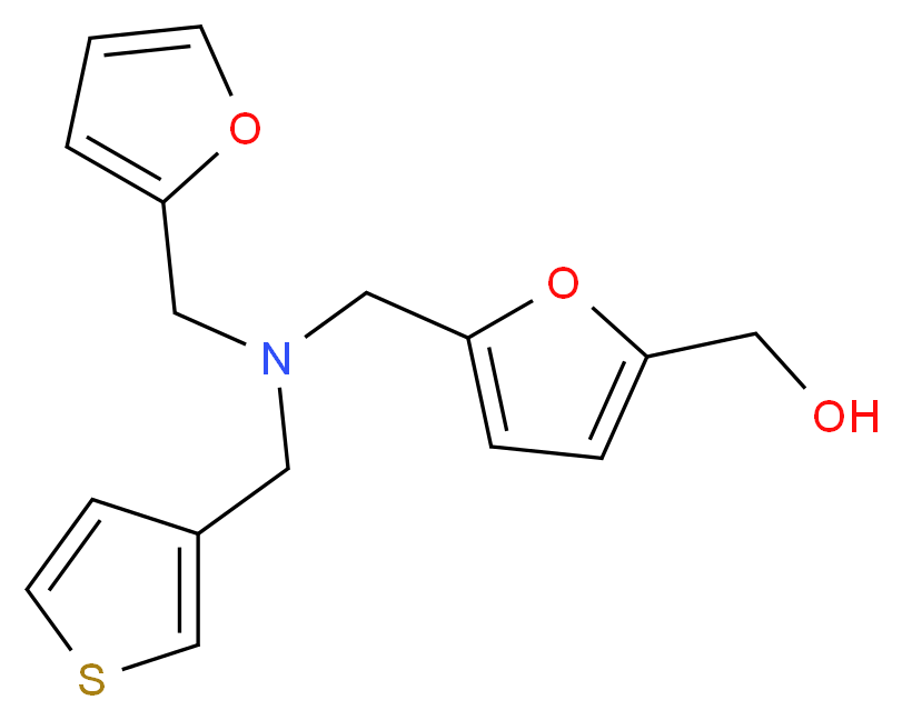 (5-{[(2-furylmethyl)(3-thienylmethyl)amino]methyl}-2-furyl)methanol_Molecular_structure_CAS_)