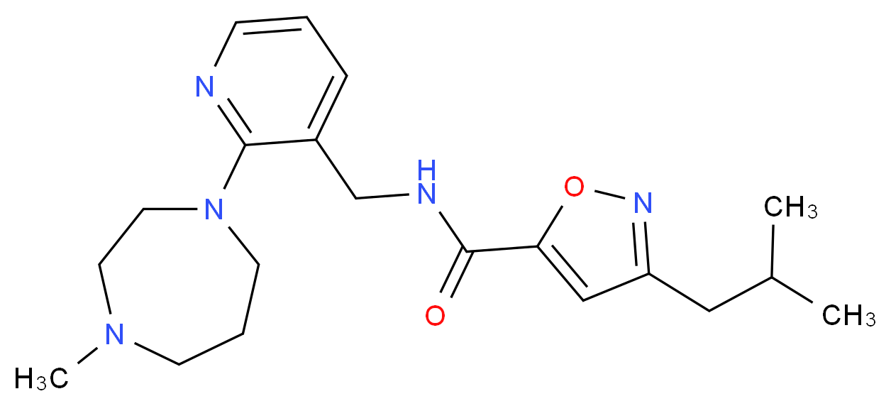 3-isobutyl-N-{[2-(4-methyl-1,4-diazepan-1-yl)pyridin-3-yl]methyl}isoxazole-5-carboxamide_Molecular_structure_CAS_)