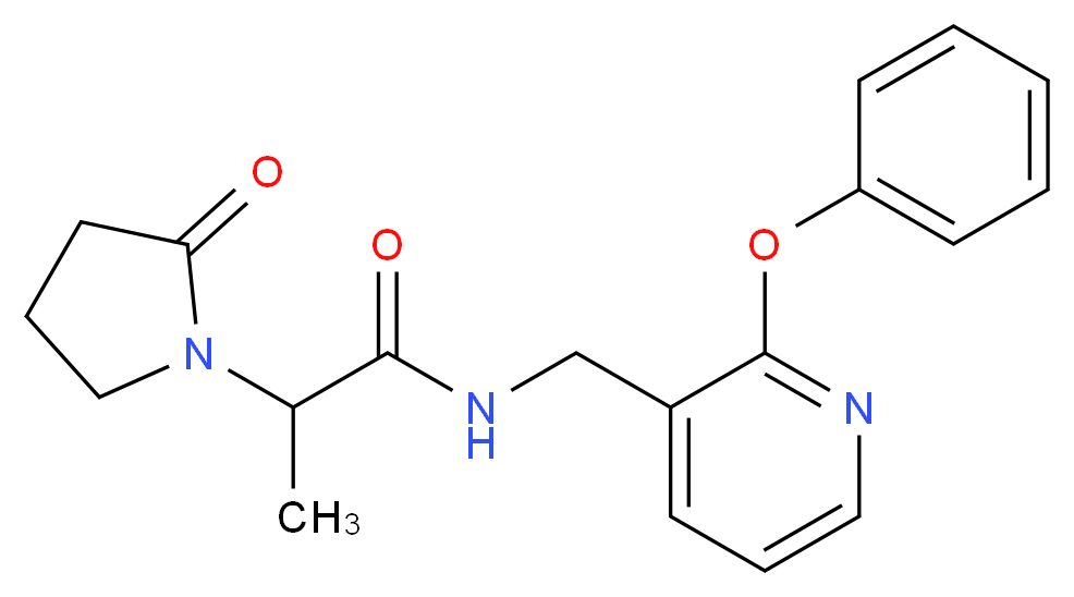 2-(2-oxo-1-pyrrolidinyl)-N-[(2-phenoxy-3-pyridinyl)methyl]propanamide_Molecular_structure_CAS_)