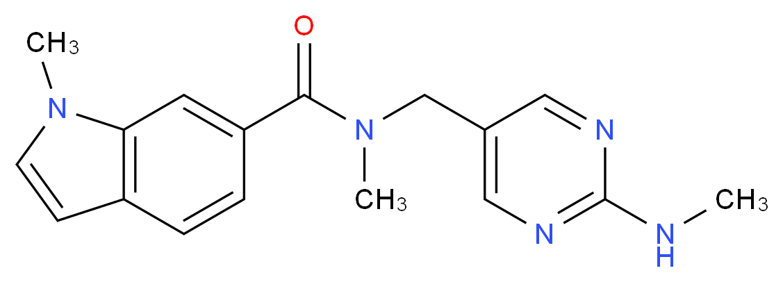 N,1-dimethyl-N-{[2-(methylamino)-5-pyrimidinyl]methyl}-1H-indole-6-carboxamide_Molecular_structure_CAS_)