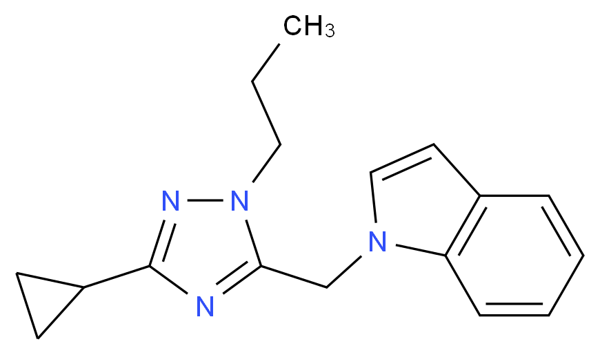 1-[(3-cyclopropyl-1-propyl-1H-1,2,4-triazol-5-yl)methyl]-1H-indole_Molecular_structure_CAS_)