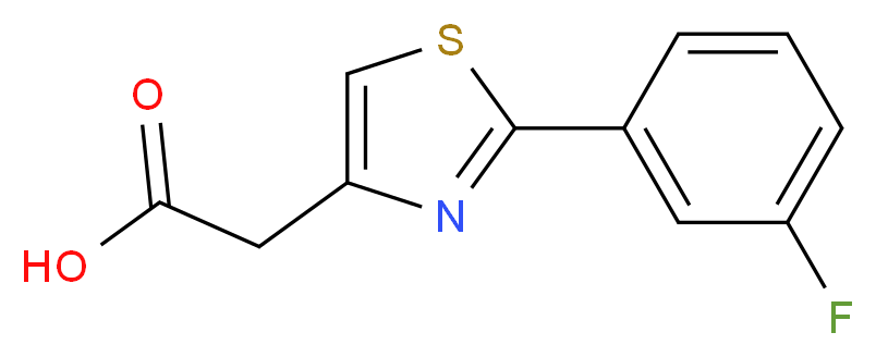 [2-(3-fluorophenyl)-1,3-thiazol-4-yl]acetic acid_Molecular_structure_CAS_)