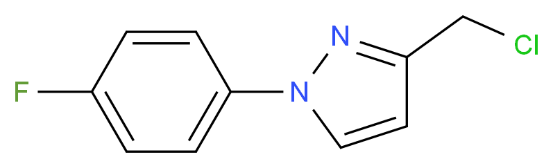 3-(chloromethyl)-1-(4-fluorophenyl)-1H-pyrazole_Molecular_structure_CAS_)