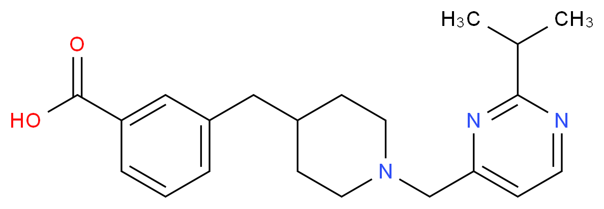 3-({1-[(2-isopropyl-4-pyrimidinyl)methyl]-4-piperidinyl}methyl)benzoic acid_Molecular_structure_CAS_)