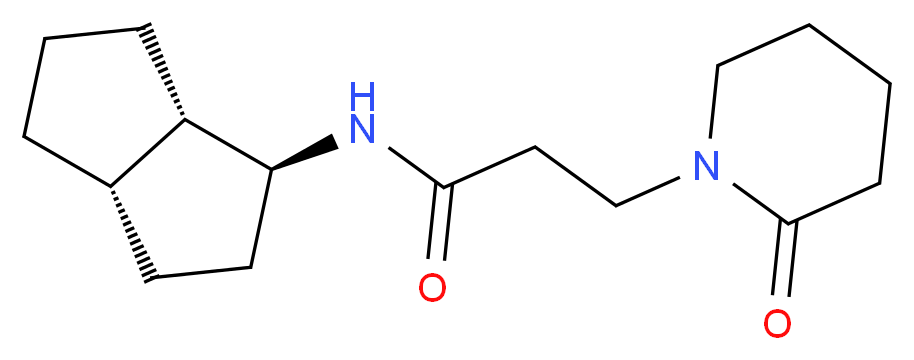 N-[(1S*,3aS*,6aS*)-octahydropentalen-1-yl]-3-(2-oxopiperidin-1-yl)propanamide_Molecular_structure_CAS_)