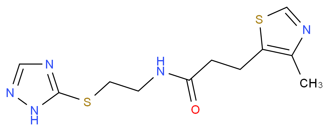 3-(4-methyl-1,3-thiazol-5-yl)-N-[2-(1H-1,2,4-triazol-5-ylthio)ethyl]propanamide_Molecular_structure_CAS_)