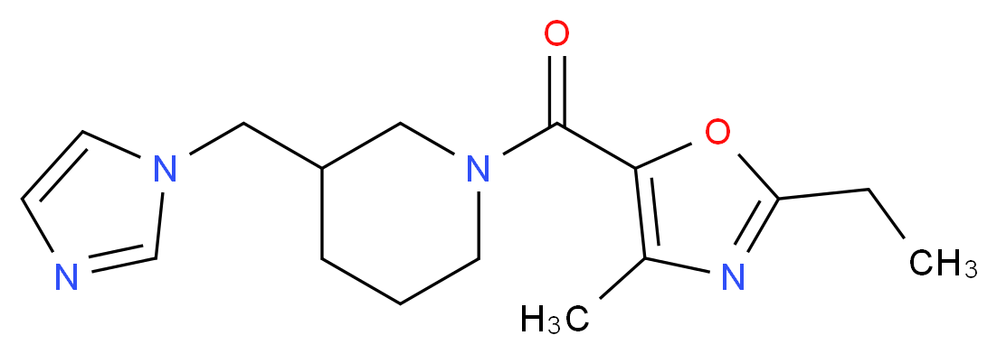 1-[(2-ethyl-4-methyl-1,3-oxazol-5-yl)carbonyl]-3-(1H-imidazol-1-ylmethyl)piperidine_Molecular_structure_CAS_)