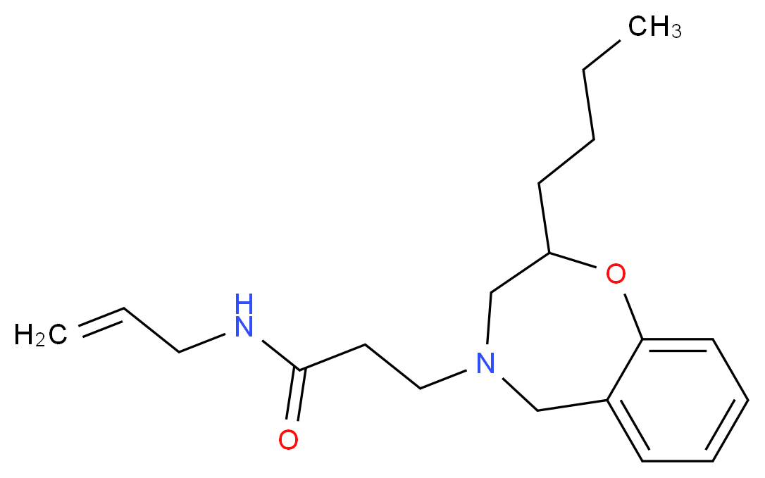 N-allyl-3-(2-butyl-2,3-dihydro-1,4-benzoxazepin-4(5H)-yl)propanamide_Molecular_structure_CAS_)