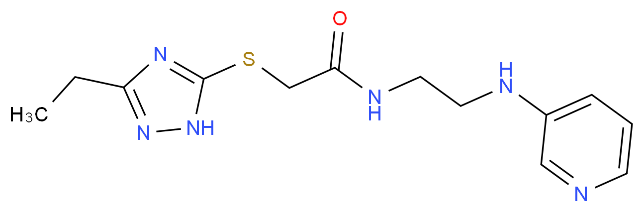 2-[(3-ethyl-1H-1,2,4-triazol-5-yl)thio]-N-[2-(pyridin-3-ylamino)ethyl]acetamide_Molecular_structure_CAS_)