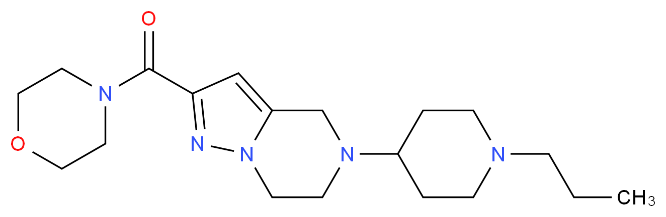 2-(morpholin-4-ylcarbonyl)-5-(1-propylpiperidin-4-yl)-4,5,6,7-tetrahydropyrazolo[1,5-a]pyrazine_Molecular_structure_CAS_)