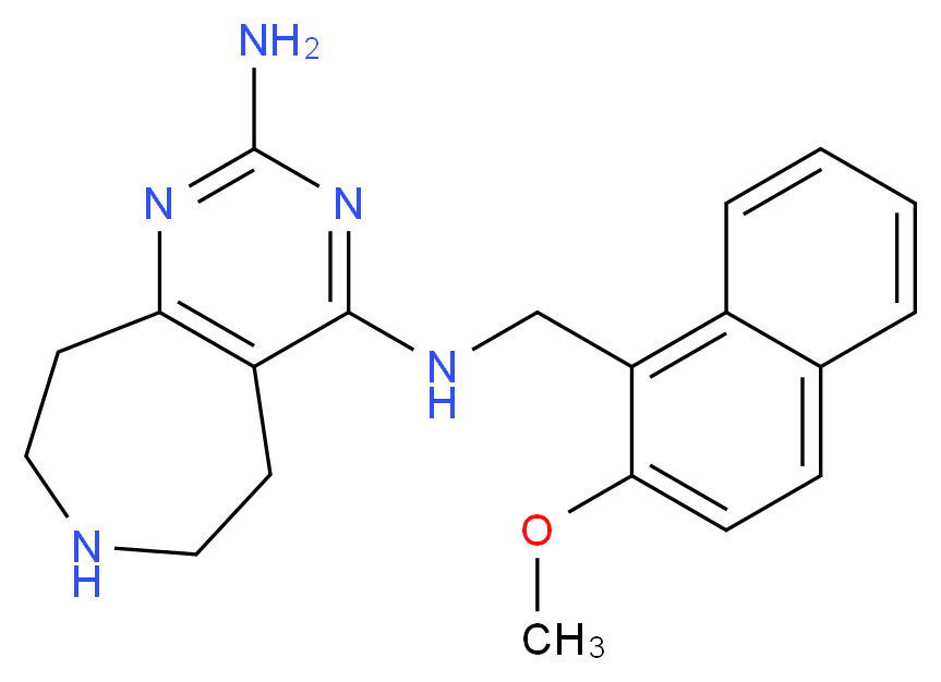 N~4~-[(2-methoxy-1-naphthyl)methyl]-6,7,8,9-tetrahydro-5H-pyrimido[4,5-d]azepine-2,4-diamine_Molecular_structure_CAS_)