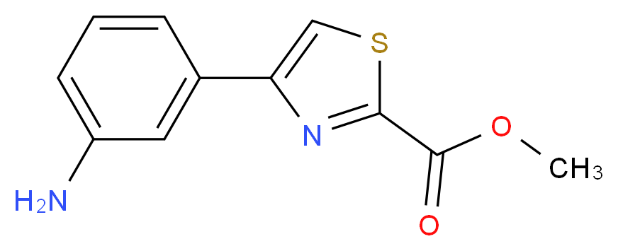 4-(3-AMINO-PHENYL)-THIAZOLE-2-CARBOXYLIC ACID METHYL ESTER_Molecular_structure_CAS_885279-72-1)