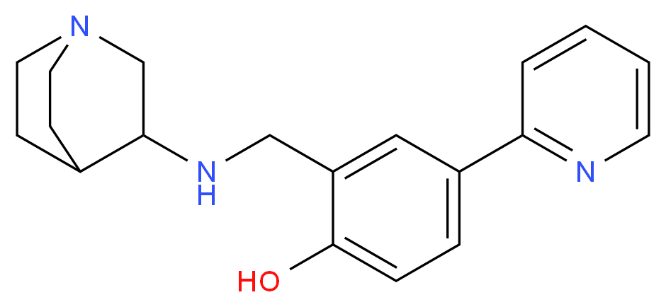 2-[(1-azabicyclo[2.2.2]oct-3-ylamino)methyl]-4-(2-pyridinyl)phenol_Molecular_structure_CAS_)