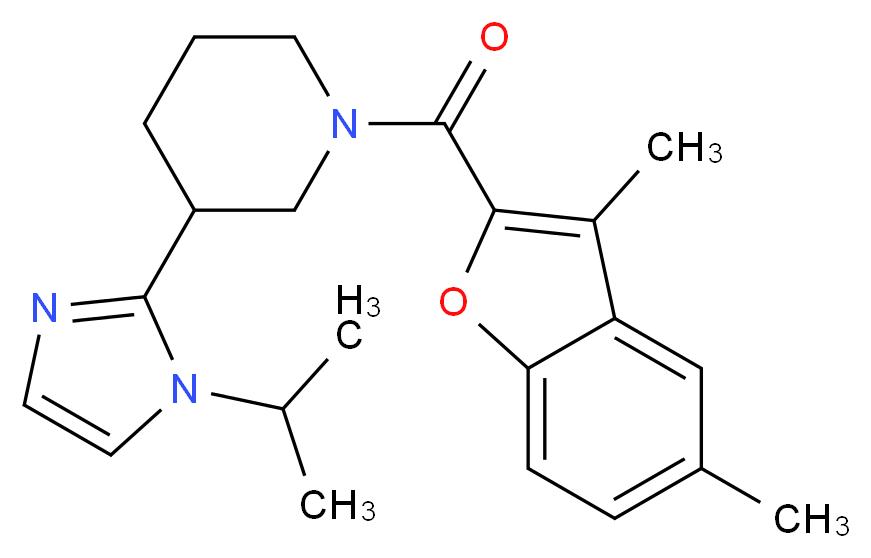 1-[(3,5-dimethyl-1-benzofuran-2-yl)carbonyl]-3-(1-isopropyl-1H-imidazol-2-yl)piperidine_Molecular_structure_CAS_)