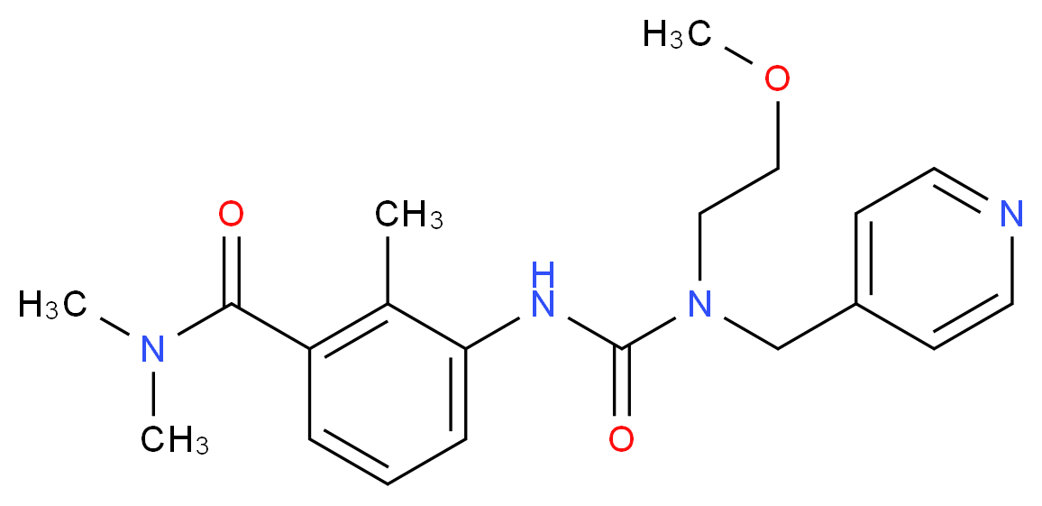 3-({[(2-methoxyethyl)(pyridin-4-ylmethyl)amino]carbonyl}amino)-N,N,2-trimethylbenzamide_Molecular_structure_CAS_)