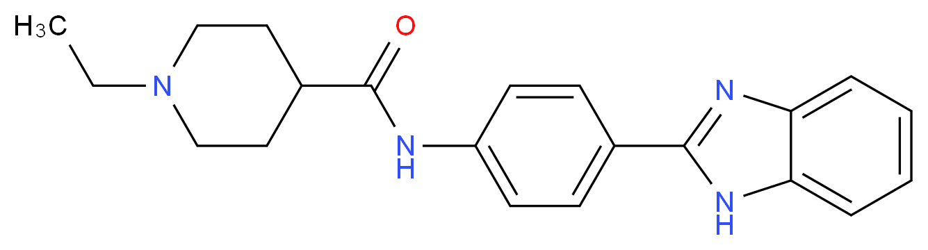 N-[4-(1H-benzimidazol-2-yl)phenyl]-1-ethyl-4-piperidinecarboxamide_Molecular_structure_CAS_)