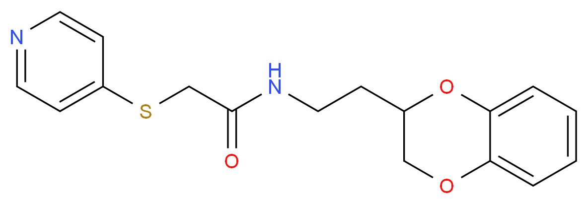 N-[2-(2,3-dihydro-1,4-benzodioxin-2-yl)ethyl]-2-(pyridin-4-ylthio)acetamide_Molecular_structure_CAS_)