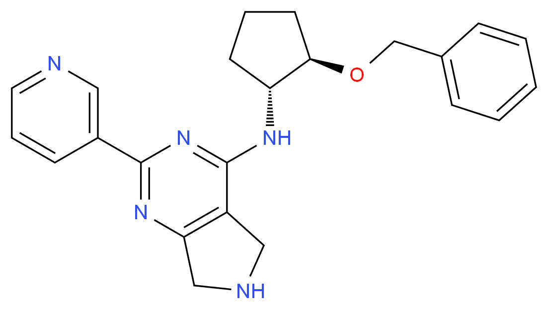 N-[(1R,2R)-2-(benzyloxy)cyclopentyl]-2-(3-pyridinyl)-6,7-dihydro-5H-pyrrolo[3,4-d]pyrimidin-4-amine_Molecular_structure_CAS_)
