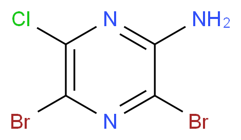 3,5-Dibromo-6-chloro-2-pyrazinamine_Molecular_structure_CAS_566205-01-4)