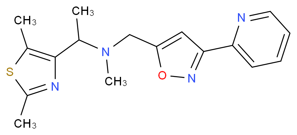 1-(2,5-dimethyl-1,3-thiazol-4-yl)-N-methyl-N-{[3-(2-pyridinyl)-5-isoxazolyl]methyl}ethanamine_Molecular_structure_CAS_)