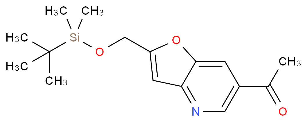 1-(2-((tert-Butyldimethylsilyloxy)methyl)furo[3,2-b]pyridin-6-yl)ethanone_Molecular_structure_CAS_1203499-37-9)